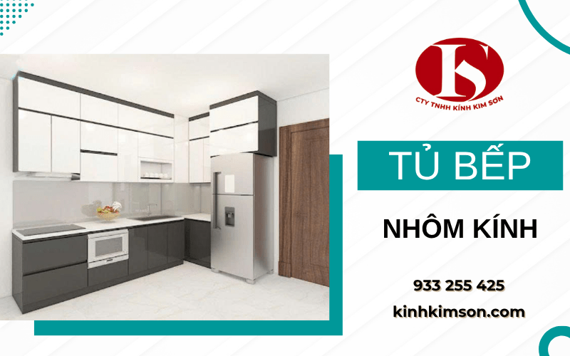 tủ bếp nhôm kính